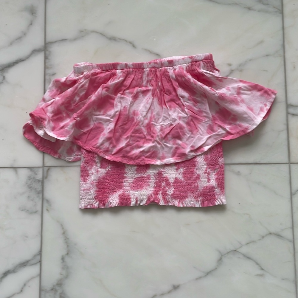 Boho me strapless tie dye bandeau top